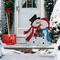 Glitzhome® 2.5ft. Metal Lovely Snowman Yard Stake
